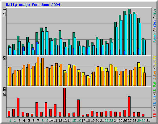 Daily usage for June 2024