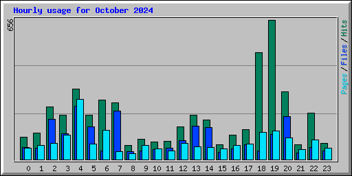 Hourly usage for October 2024