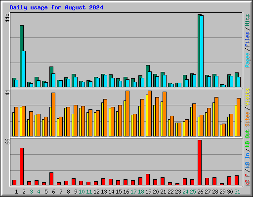 Daily usage for August 2024