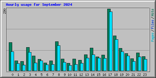 Hourly usage for September 2024