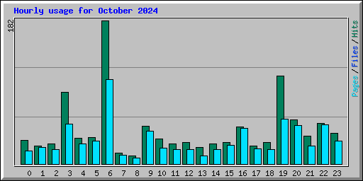 Hourly usage for October 2024